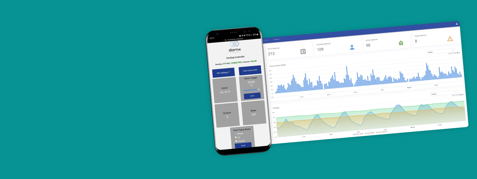 Enabling the optimal management of Heatpumps through the DOMX smart heating platform